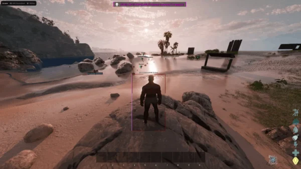 ARK Survival Ascended player ESP drawing a box around a survivor
